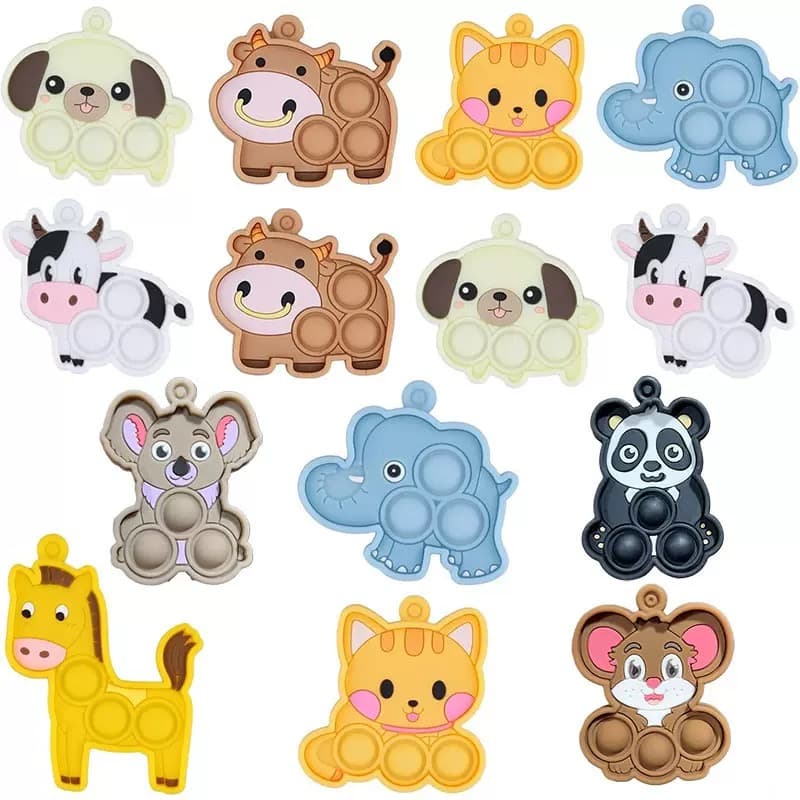 Custom Shaped Pop-It Keychains