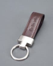 Metal leather keychain