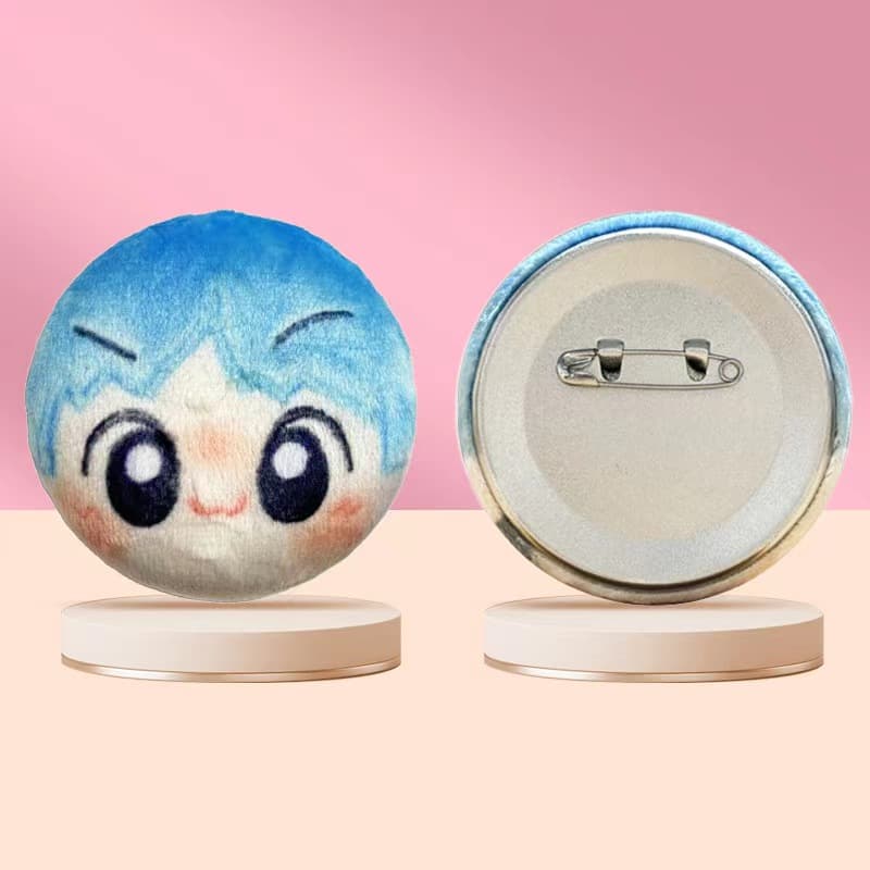 Minky Plush Button Badges