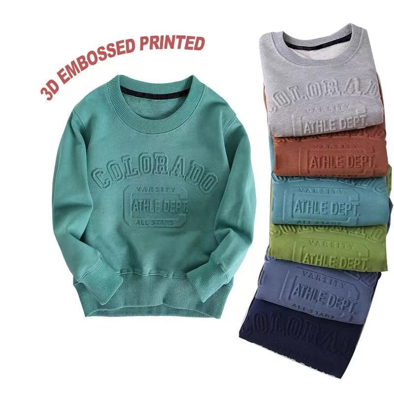 3D Embossed Printing Sweatshirt