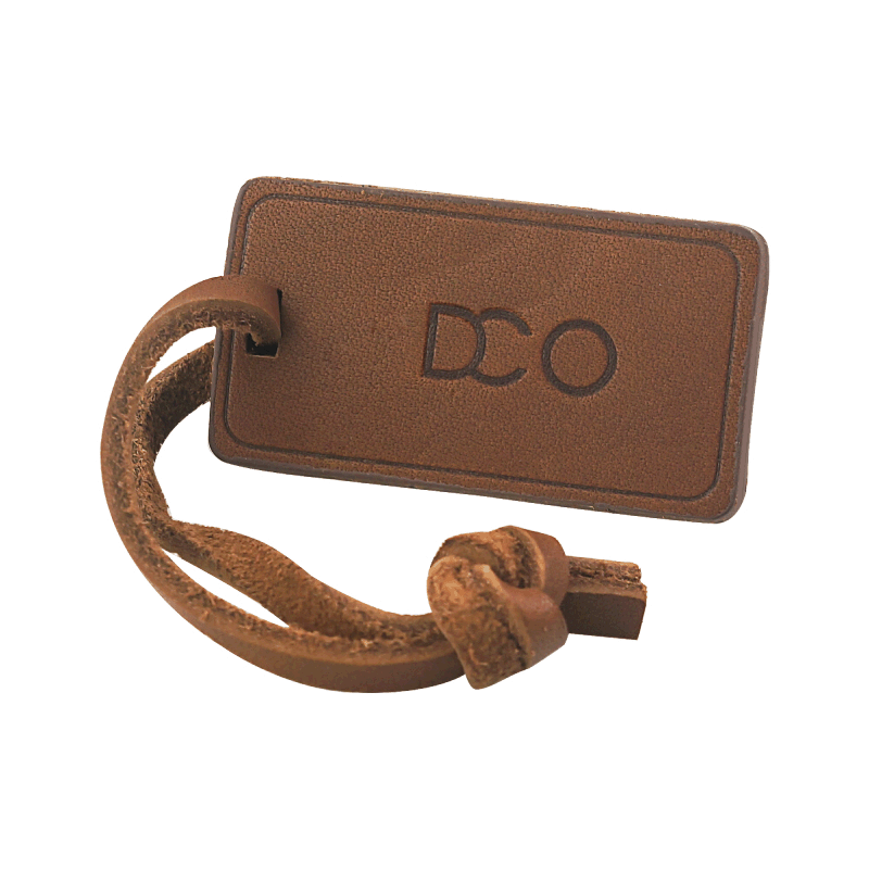 leather hang tag