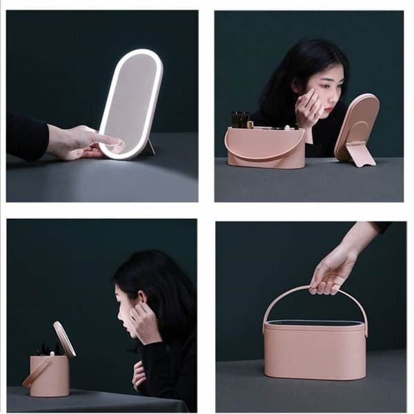 LED Organizer Box with Mirror
