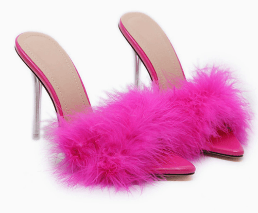 high-heeled shoes