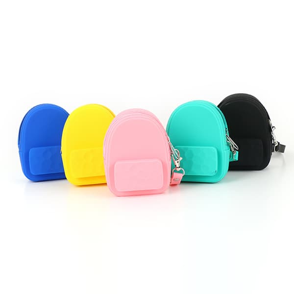 Silicone mini backpack change purse