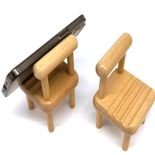 handicraft wood phone holder