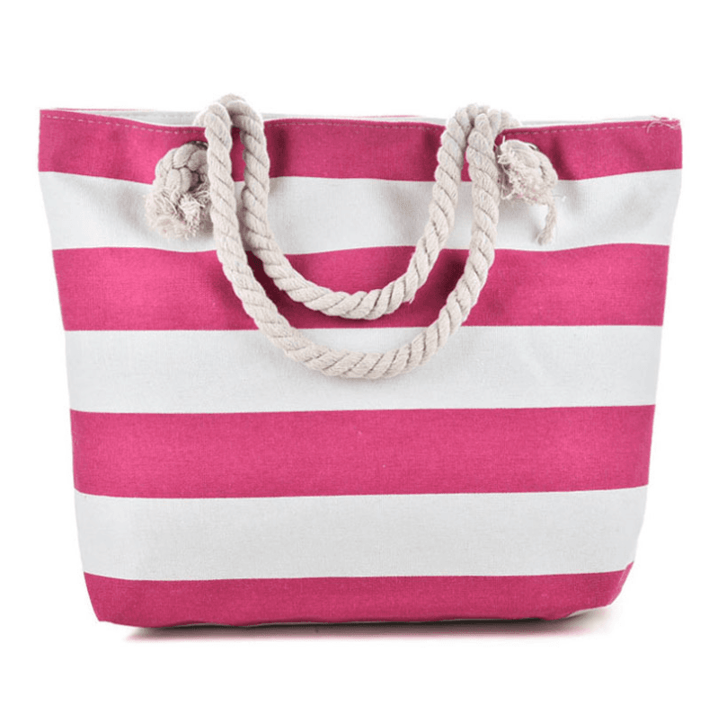Stripe Canvas Tote Bag