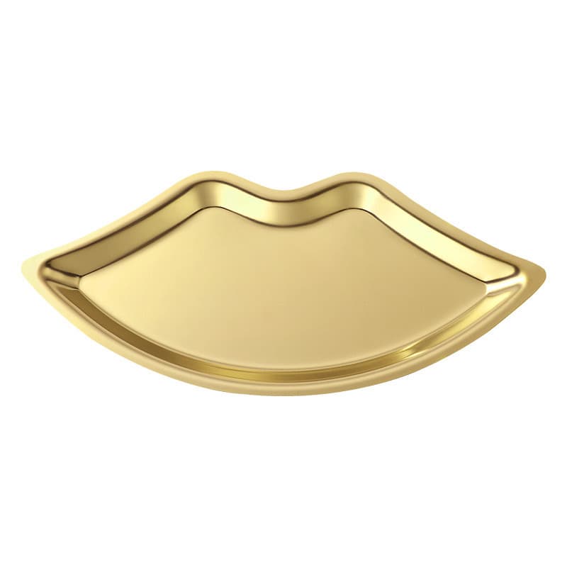 stainless steel lip shaped decorative tray
